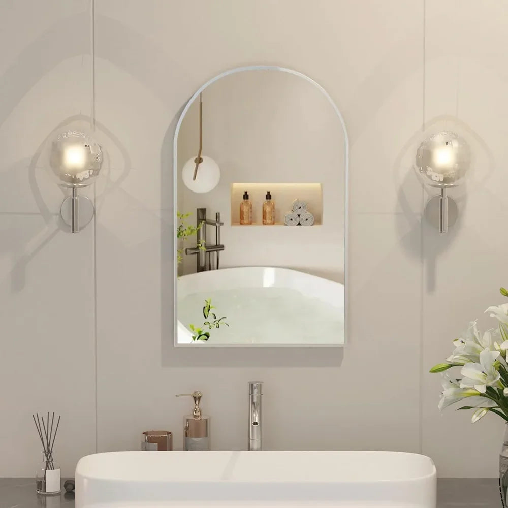 Angduo Arched Medicine Cabinet With Mirror For Bathroom