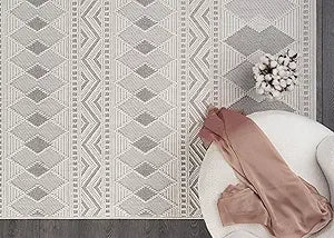 Modern Rug Luxury Swirl Curved Large Micro Loop Area Rugs Soft High-Low Pile Stain Resistant Easy to Clean Non-Shedding D
