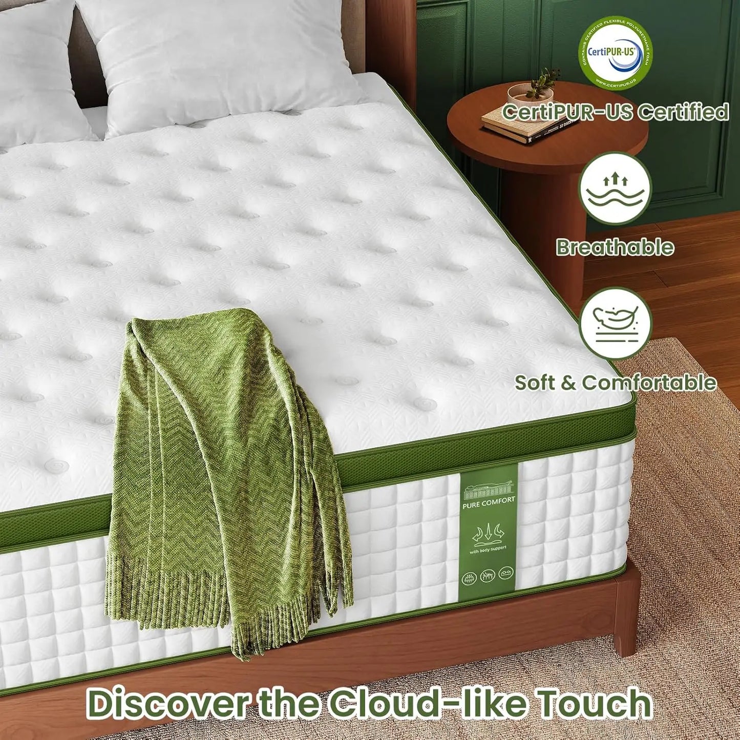 BedStory Gel Memory Foam Hybrid Mattress With Pocket Springs