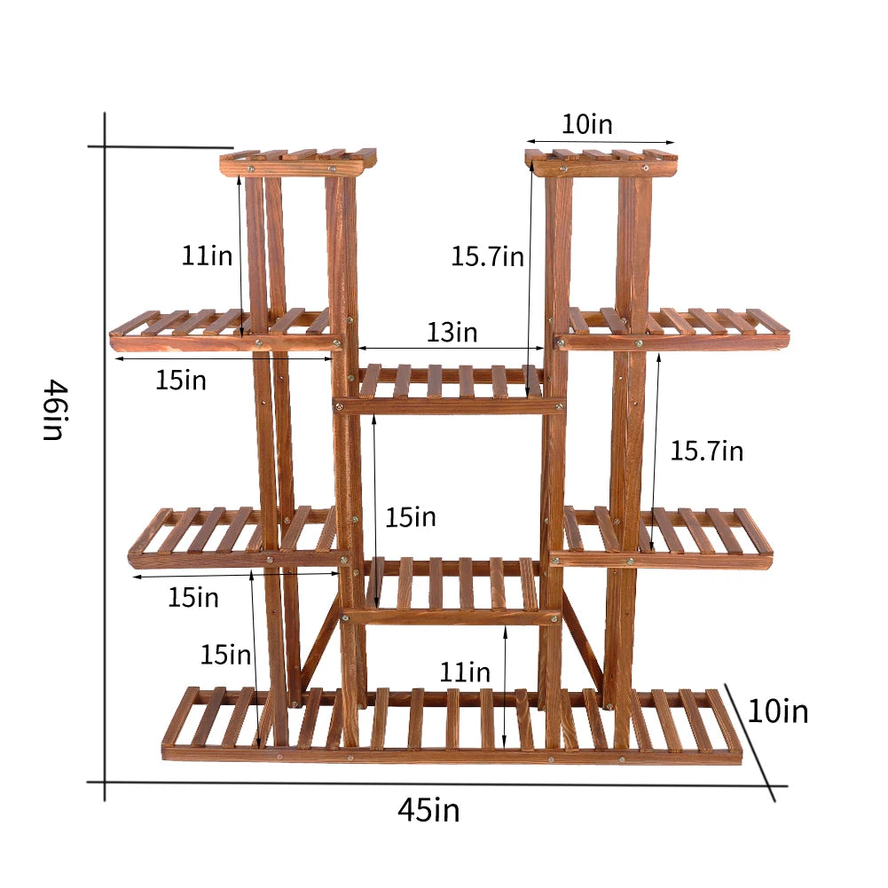 Wisfor Wooden Plant Shelf Multi Tier Pot Display Stand