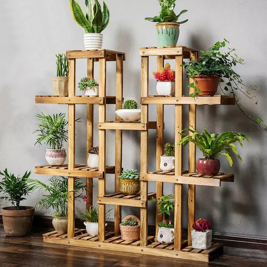Wisfor Wooden Plant Shelf Multi Tier Pot Display Stand