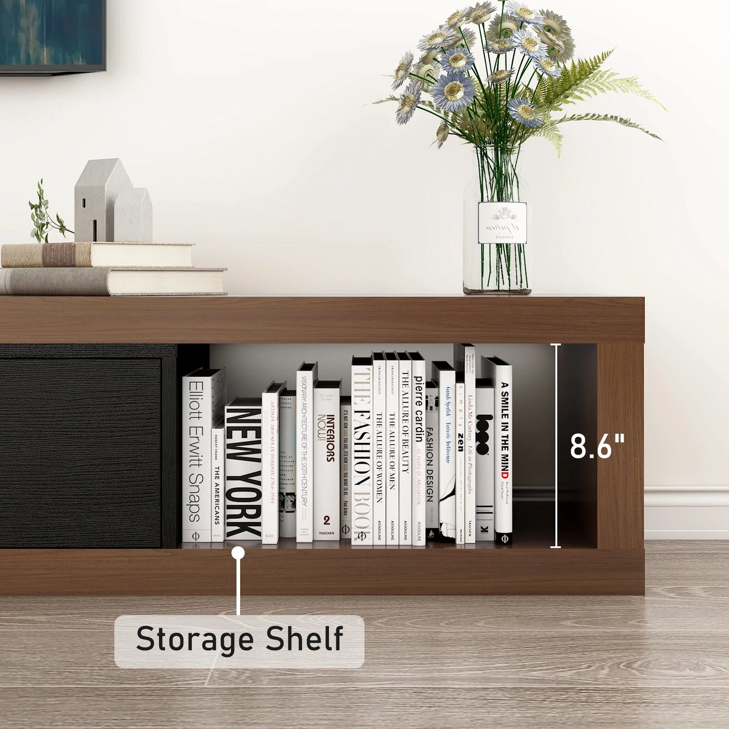 QiaoShiRen Extendable TV Stand Media Console With Storage
