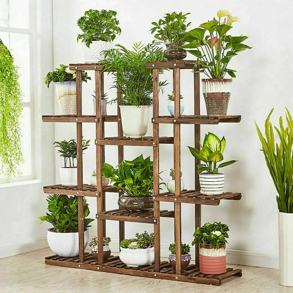 Wisfor Wooden Plant Shelf Multi Tier Pot Display Stand