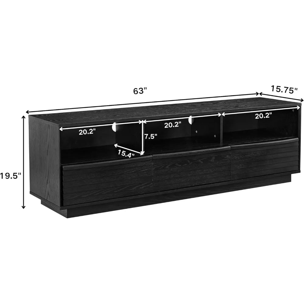 RBXC Modern TV Console Entertainment Center With Drawers