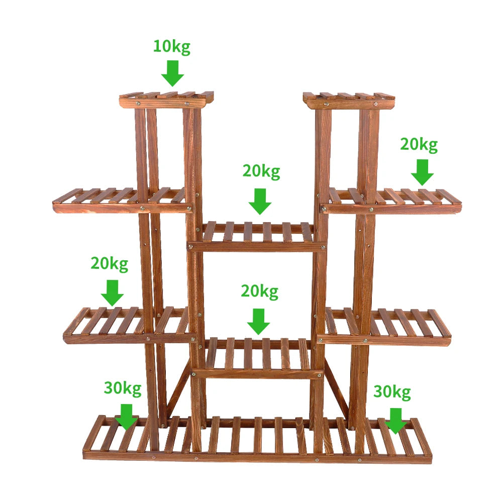 Wisfor Wooden Plant Shelf Multi Tier Pot Display Stand