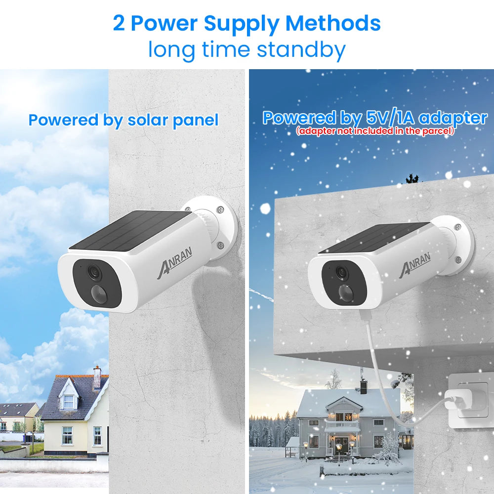 ANRAN Outdoor Wireless Security Camera 3MP Solar Floodlight
