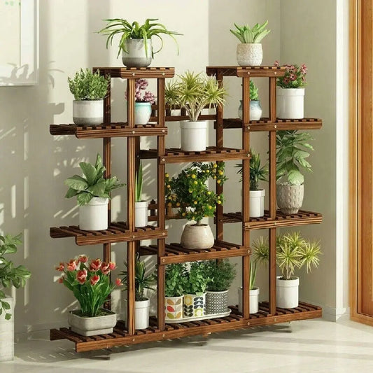Wisfor Wooden Plant Shelf Multi Tier Pot Display Stand