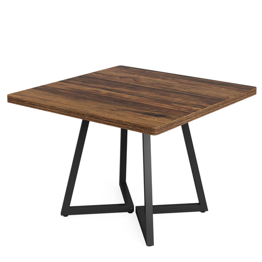 Tribesigns Industrial Dining Table With Metal Base Home