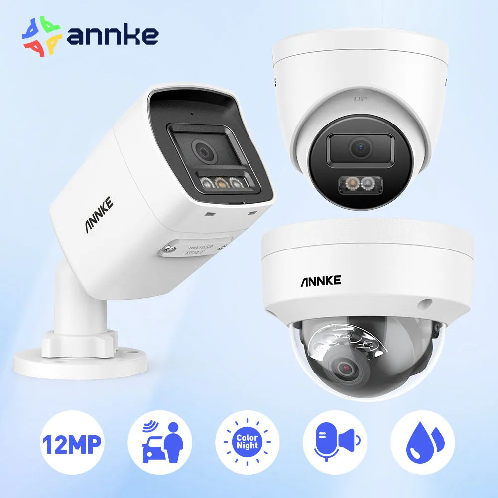 ANNKE 12MP Outdoor PoE Security Camera With Night Vision