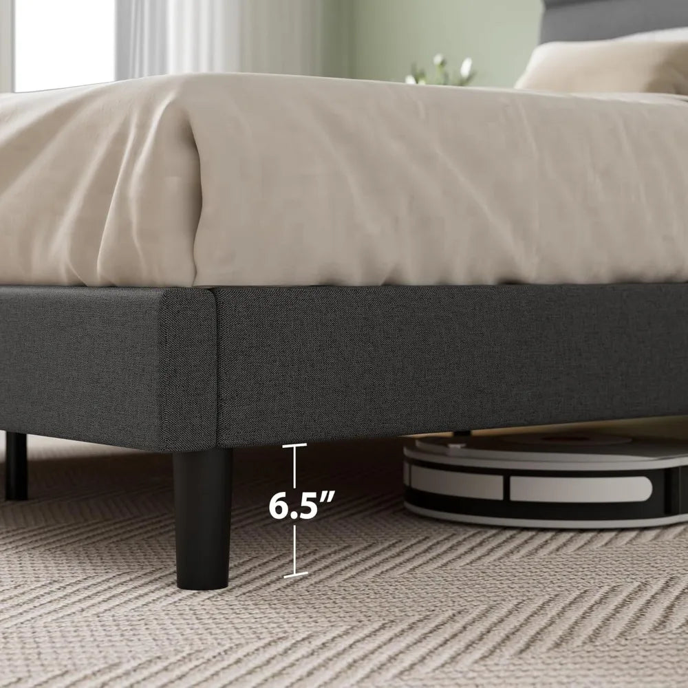 Piper Upholstered Platform Bed With Horizontal Headboard