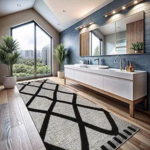 Modern Rug Luxury Swirl Curved Large Micro Loop Area Rugs Soft High-Low Pile Stain Resistant Easy to Clean Non-Shedding D