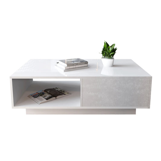 Coffee Table Modern High Gloss Rectangular Coffee Table Tea Table Storage Living Room Living Room Table Rectangular Coffee Table