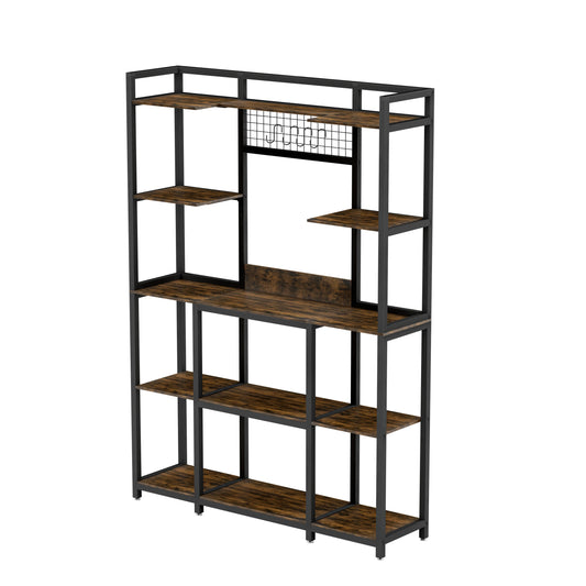 5 Tier Large Metal Kitchen Storage Shelf Freestanding Microwave Stand Kitchen Baker's Rack