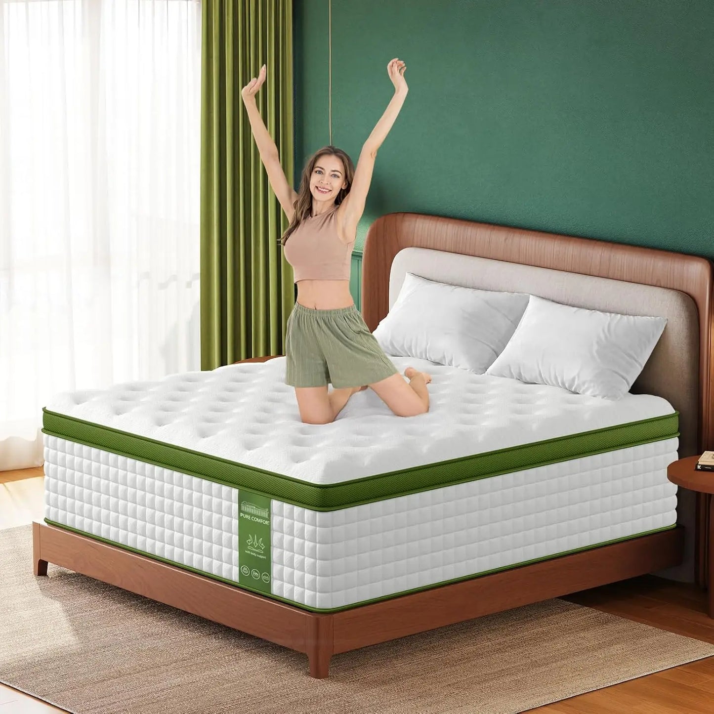 BedStory Gel Memory Foam Hybrid Mattress With Pocket Springs