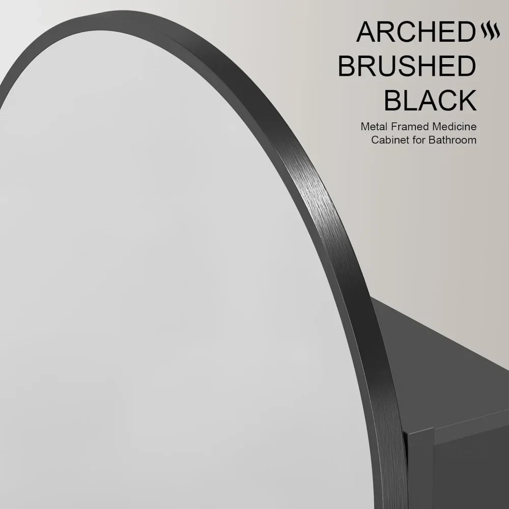 Angduo Arched Medicine Cabinet With Mirror For Bathroom