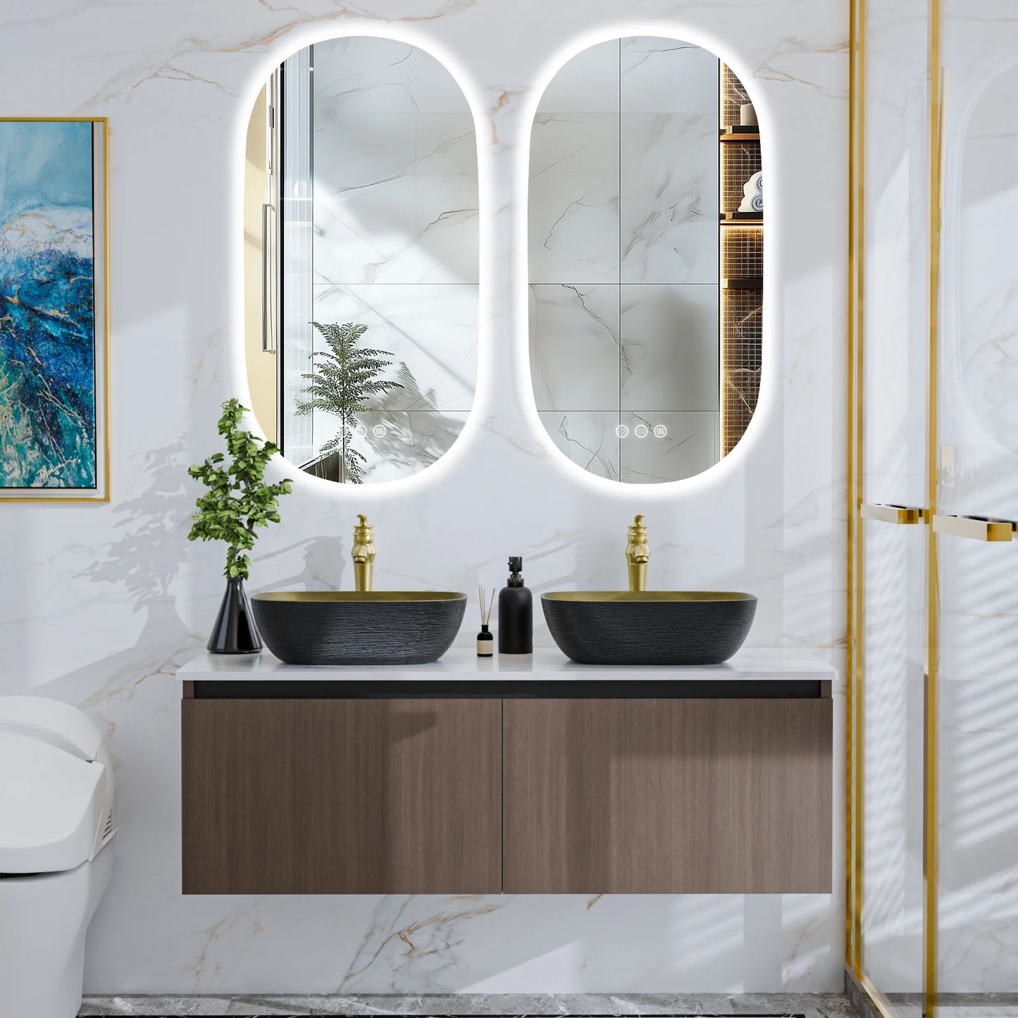 Wisfor Floating Vanity With Sink Combo Wall Mounted