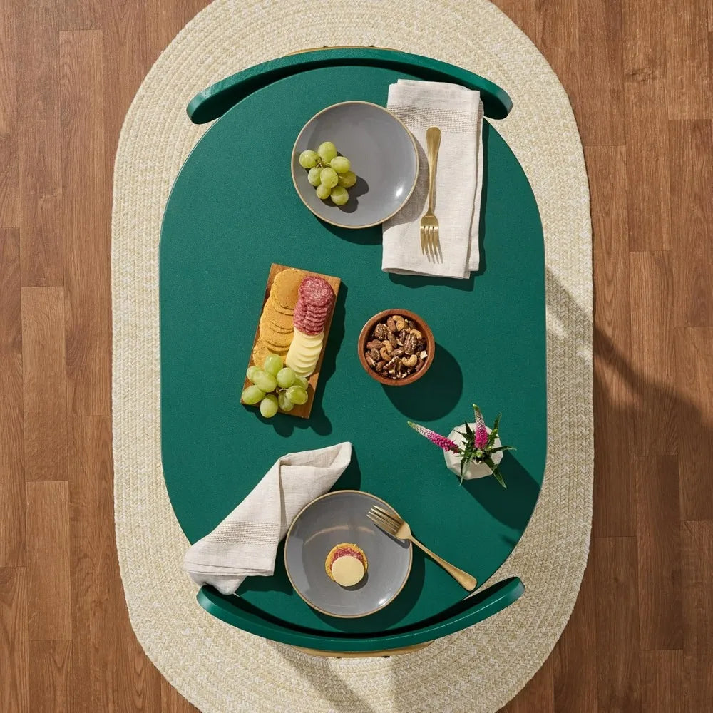 Hign Concerned Modern Oval Dining Table Set for Two