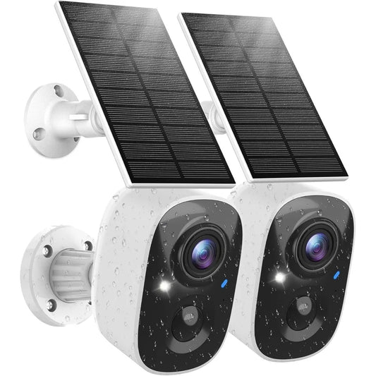 Solar camera outdoor wireless, 2.4g wi-fi security camera with ai motion detection, cameras for home security, 2k color night vi