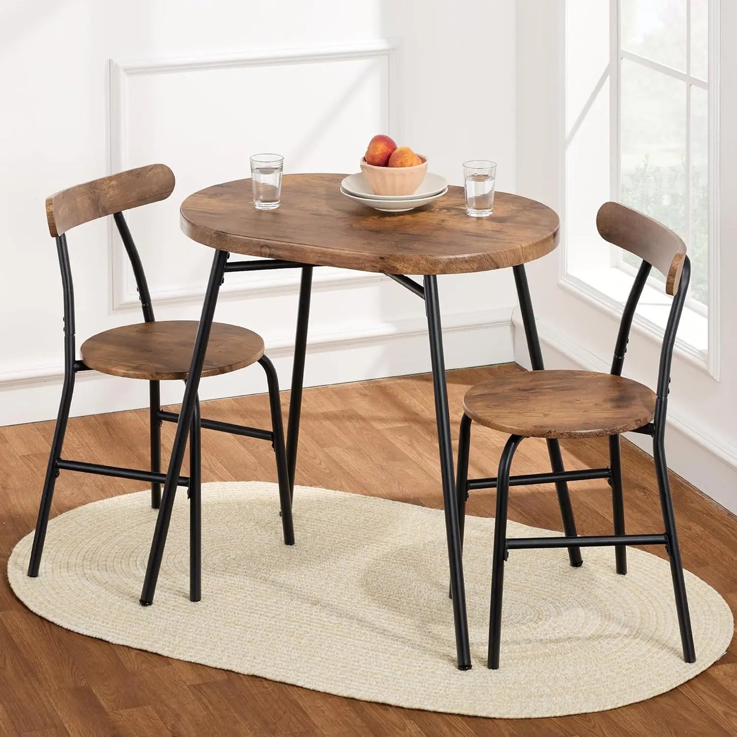 Hign Concerned Modern Oval Dining Table Set for Two
