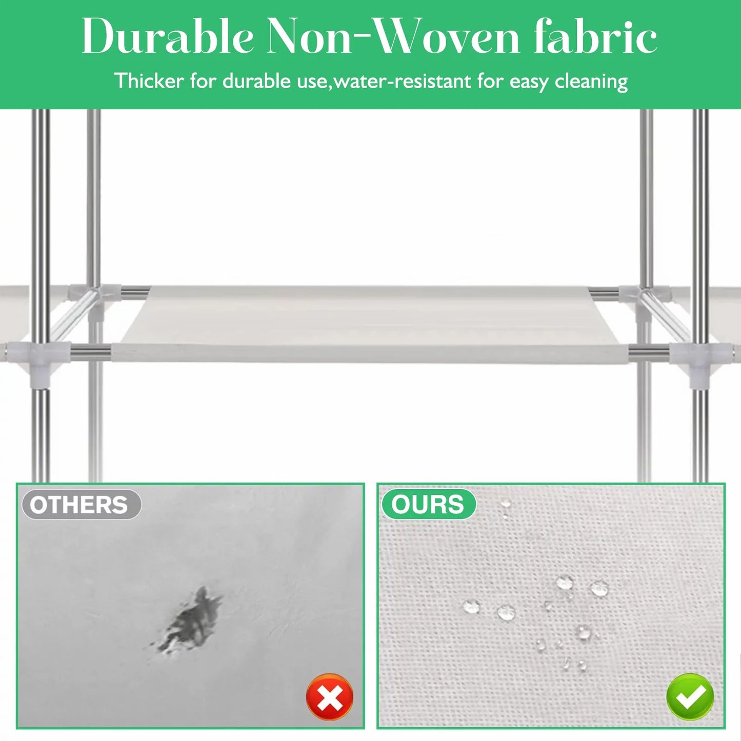 Folded Closet Wardrobe Organizer Nonwoven Fabric Storage