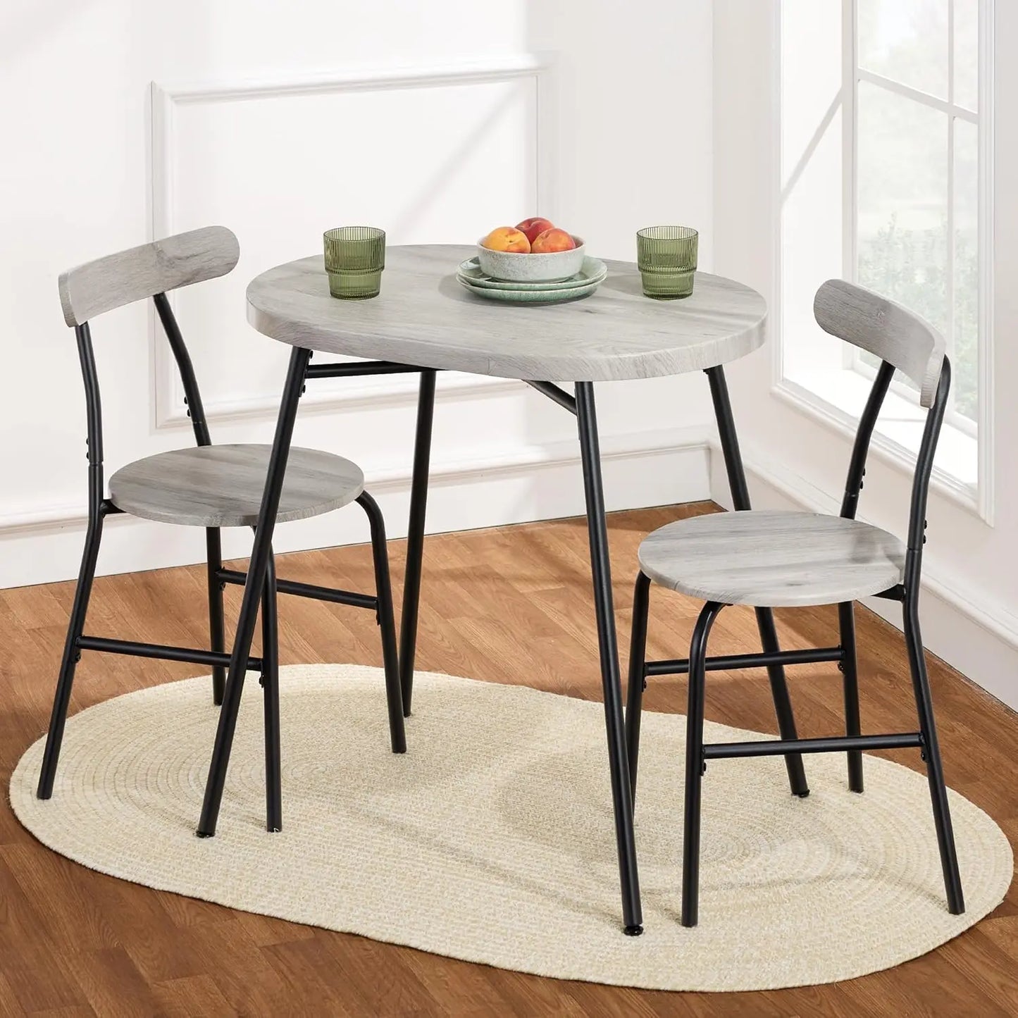 Hign Concerned Modern Oval Dining Table Set for Two