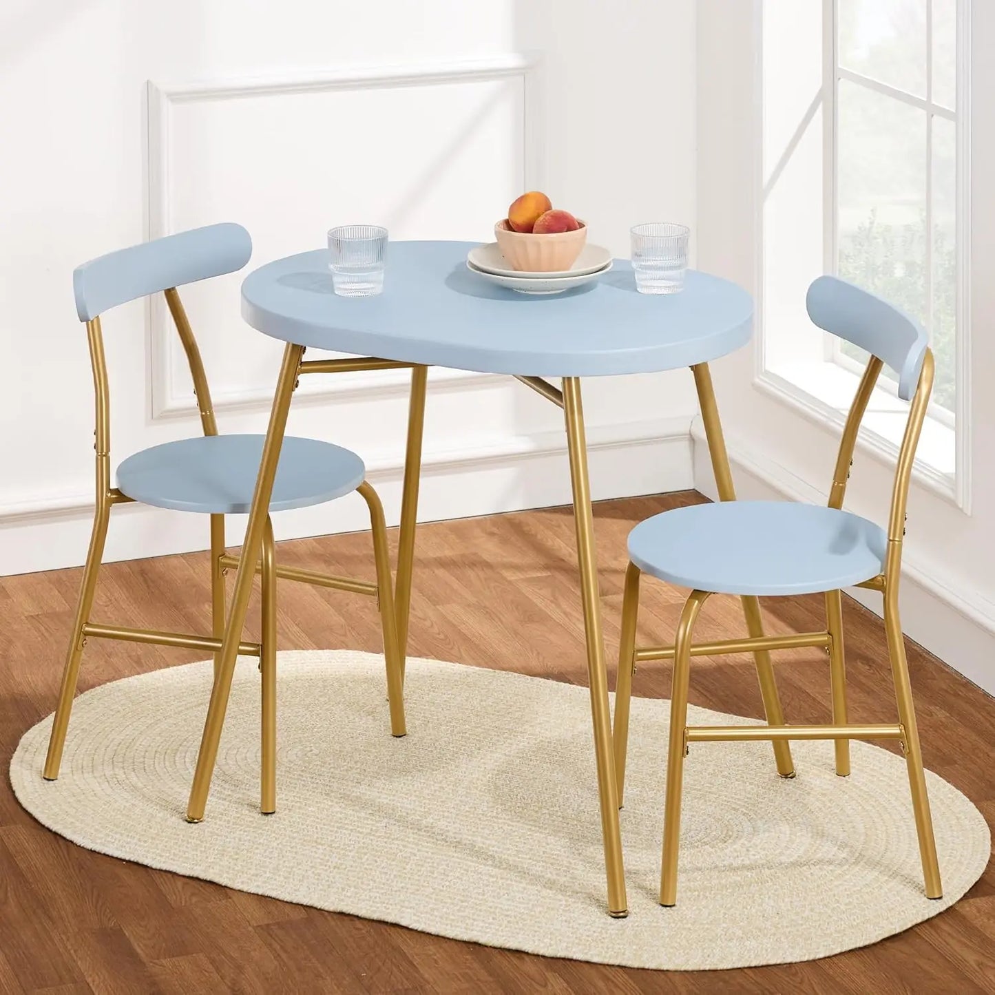 Hign Concerned Modern Oval Dining Table Set for Two