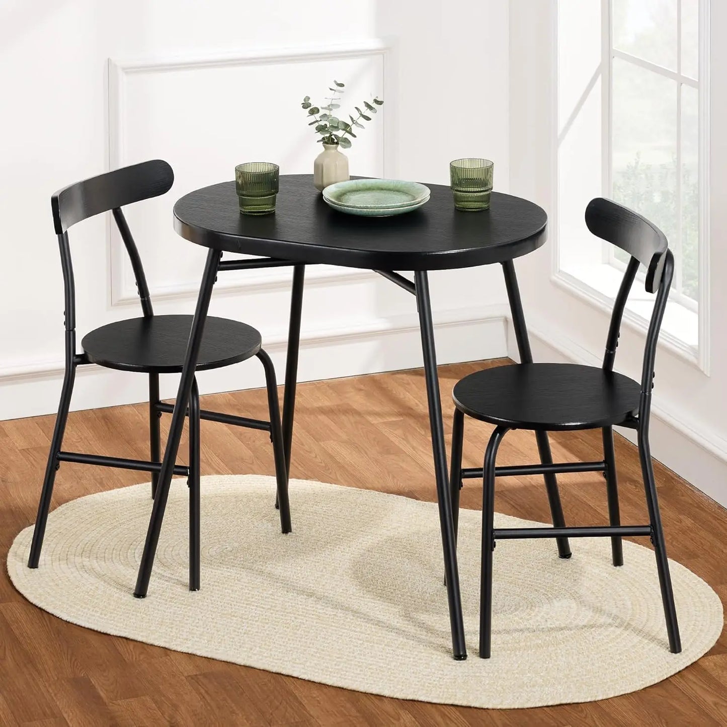 Hign Concerned Modern Oval Dining Table Set for Two