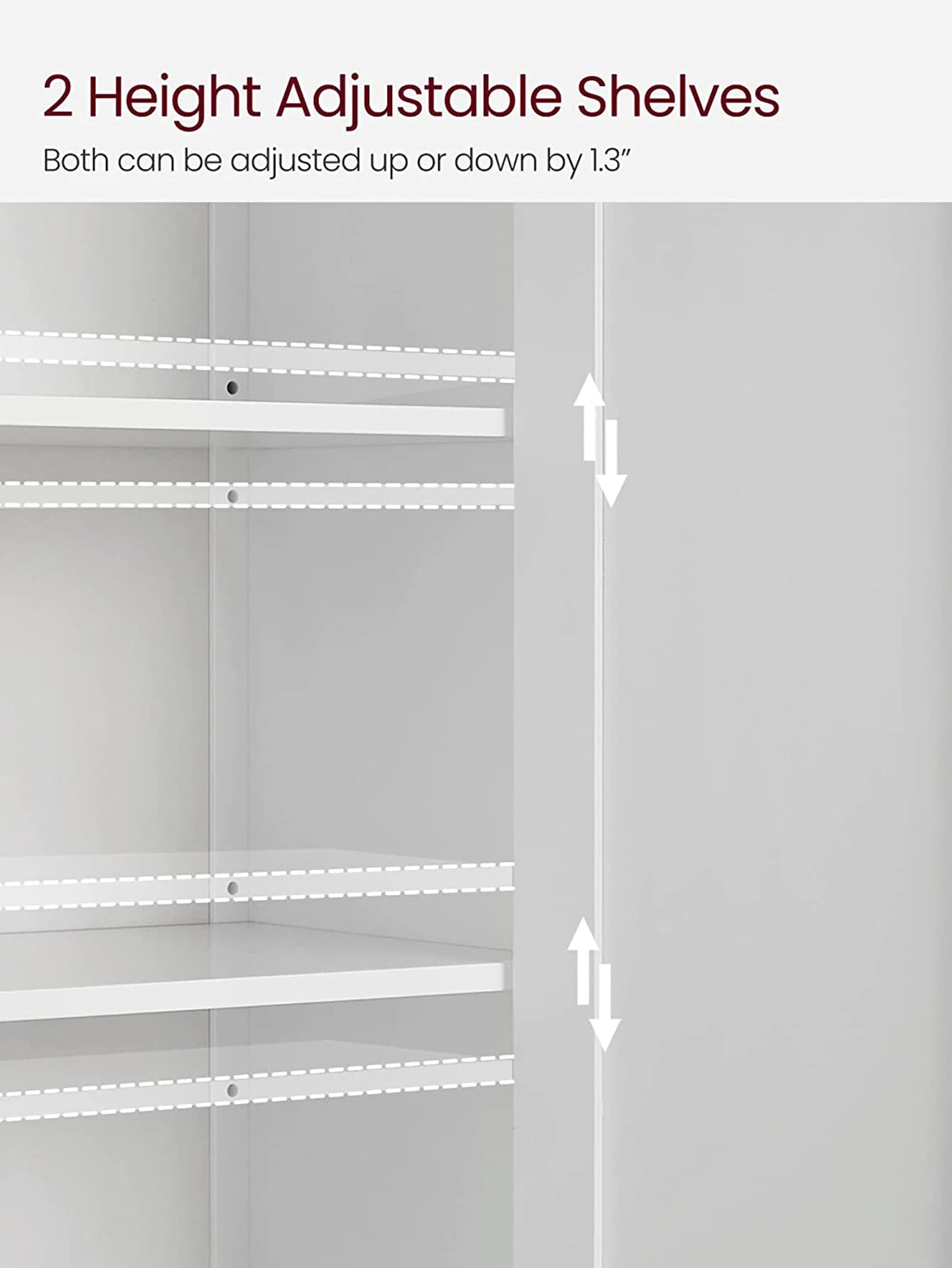 VASAGLE Bathroom Storage Cabinet With Adjustable Shelves