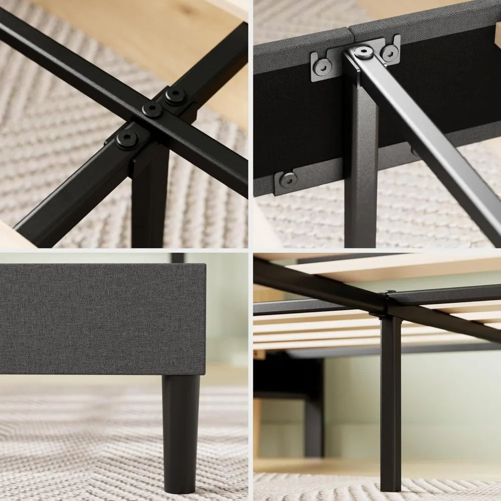 Piper Upholstered Platform Bed With Horizontal Headboard