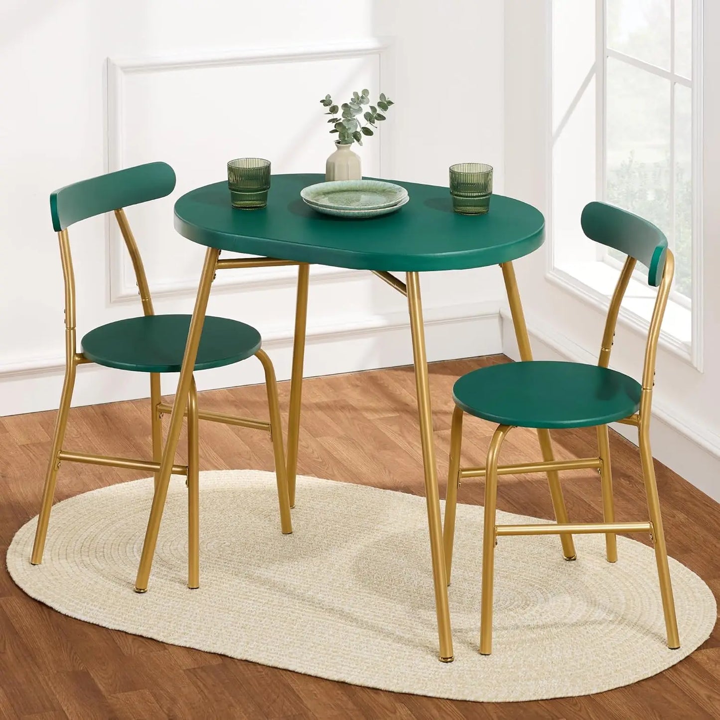 Hign Concerned Modern Oval Dining Table Set for Two